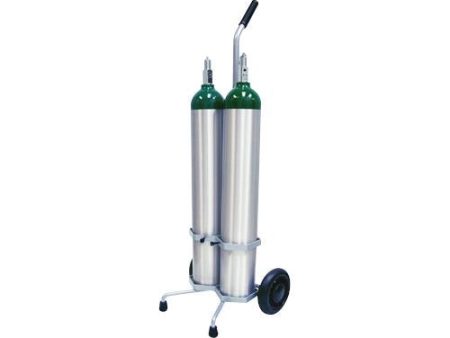 Responsive Respiratory Dual Oxygen Cylinder Cart For Sale