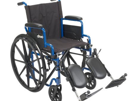 Blue Streak Wheelchair with Flip Back Desk Arms, Elevating Leg Rests, 18  Seat on Sale