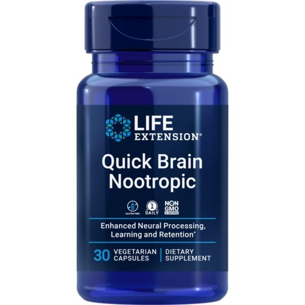 Life Extension Quick Brain Nootropic 30 Capsules For Sale