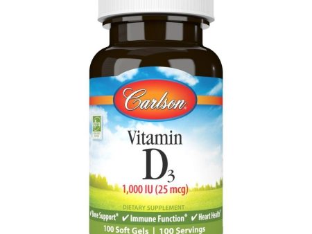 Carlson Vitamin D 1000IU 100 Softgels For Sale