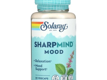 Solaray Sharp Mind Nootropics Mood 30 Veg Caps Supply