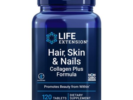 Life Extension Hair, Skin & Nails Collagen Plus Formula 120 Tablets Online Sale