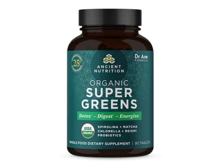 Ancient Nutrition Organic Super Greens 90 Tablets Fashion