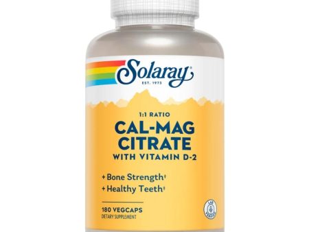 Solaray Cal-Mag Citrate with D-2 1:1 Ratio 180 Capsules Online Sale