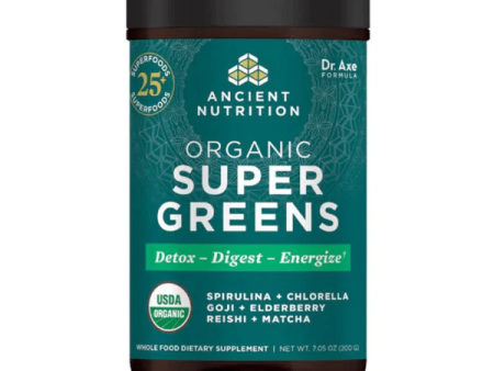 Ancient Nutrition Organic Super Greens Detox & Alkalizer 25 Servings Sale