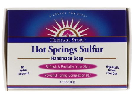 Heritage Store Hot Springs Sulfur Soap 3.5 Ounces 100 Grams on Sale