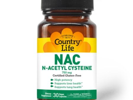 Country Life NAC 750mg 30 Capsules Sale