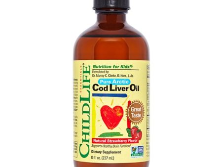 ChildLife Cod Liver Oil Strawberry Flavored 8 oz. Online Sale