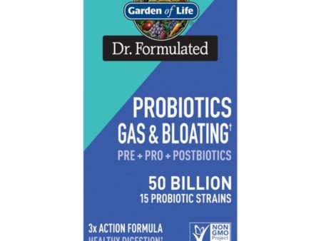 Garden of Life Dr. Formulated Probiotic 50 Billion CFU Gas and Bloating 30 Veg Caps on Sale