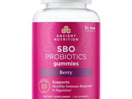 Ancient Nutrition SBO Probiotic Gummy 10b CFU 60 Gummies Hot on Sale