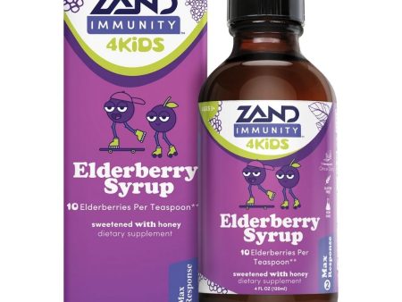 Zand Elderberry Honey Syrup Kids 4 Ounces Online Sale