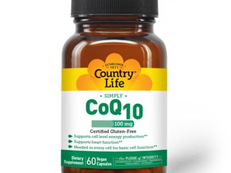 Country Life CoQ-10 100mg 60 Veg Caps Online now