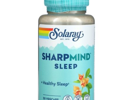 Solaray Sharp Mind Nootropics Sleep 30 Veg Caps Hot on Sale