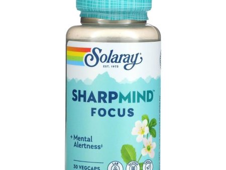 Solaray Sharp Mind Nootropics Focus 30 Veg Caps Sale